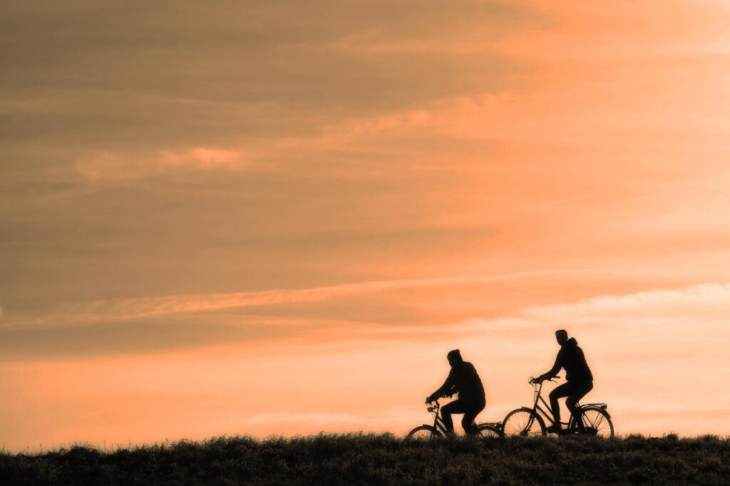 cyclist, person, people, men, bicycle, cycling, exercise, active, travel, transport, ride, bicycle ride, road, sunset, silhouette, people, men, bicycle, bicycle, cycling, cycling, nature, exercise, exercise, exercise, exercise, exercise, travel, travel