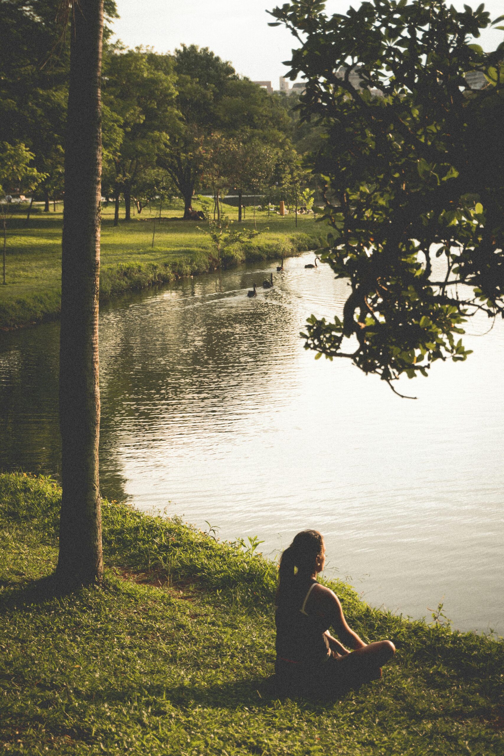 woman meditating at her peace